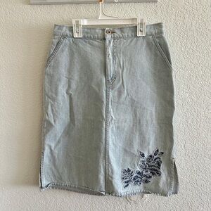 Marks & Spencer Blue Silver Embellished Pencil Skirt